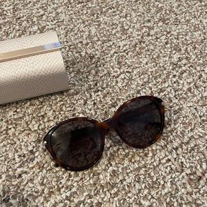 Jimmy Choo Brown Tortoise Sunglasses